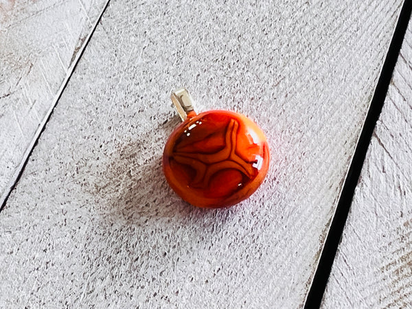 Fused Glass Mini Pendant Meet Me at Sunset