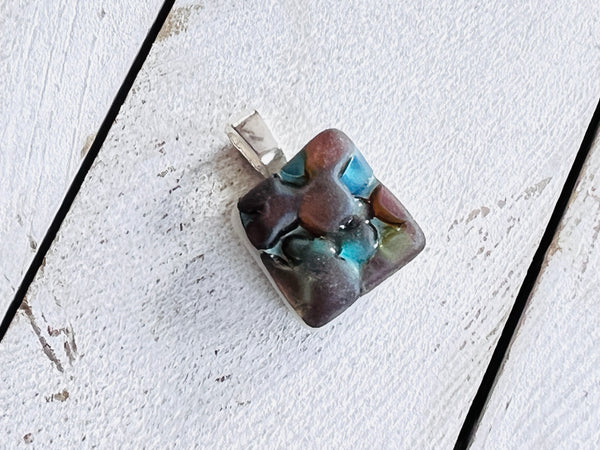 Fused Glass Mini Oyster Pendant