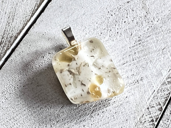 Fused Glass Treasure In The Sand Mini Pendant