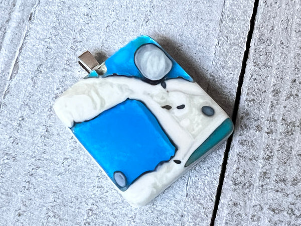 Fused Glass Pendant~ Turks and Caicos