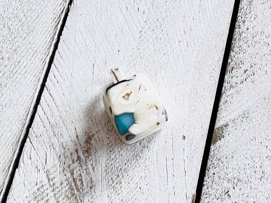 Fused Glass Mini Oyster Pendant