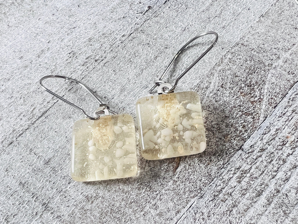 Simply Elegant Champaigne Glass Earrings