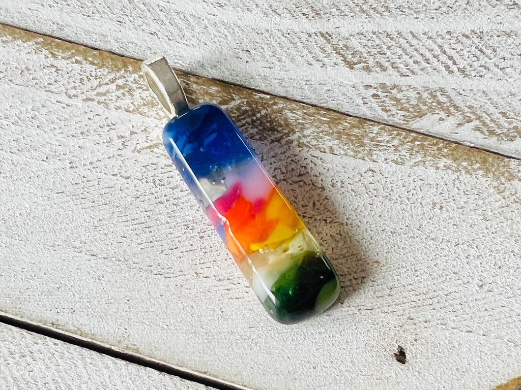 Fused Glass Pendant~Arizona Twilight