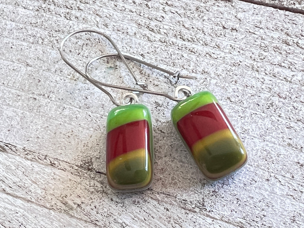 Fused Glass Earrings~Fall MOD