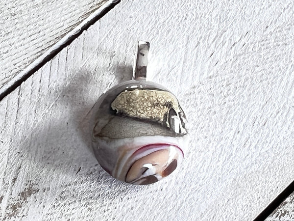 Fused Glass Mini Oyster Pendant