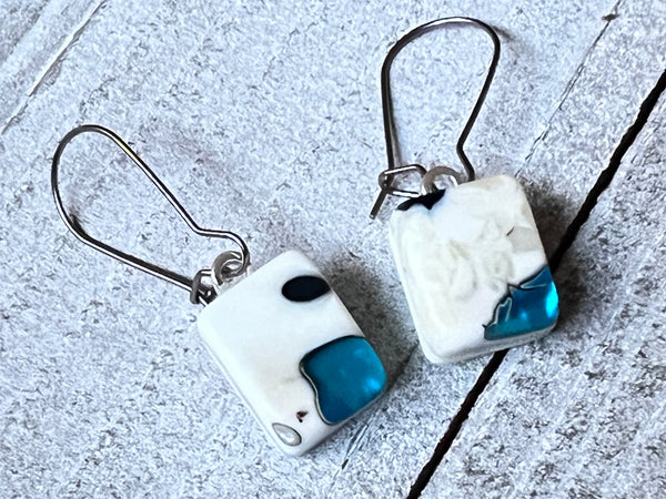 Fused Glass Earrings~ Turks and Caicos