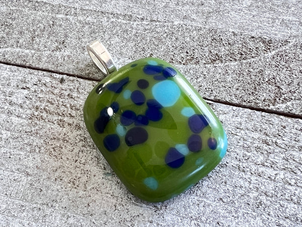 Fussed Glass pendant ~Hiking the Horicon Marsh