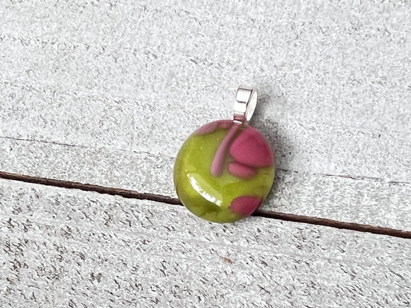 Fused Glass Mini Pendant~Watermelon