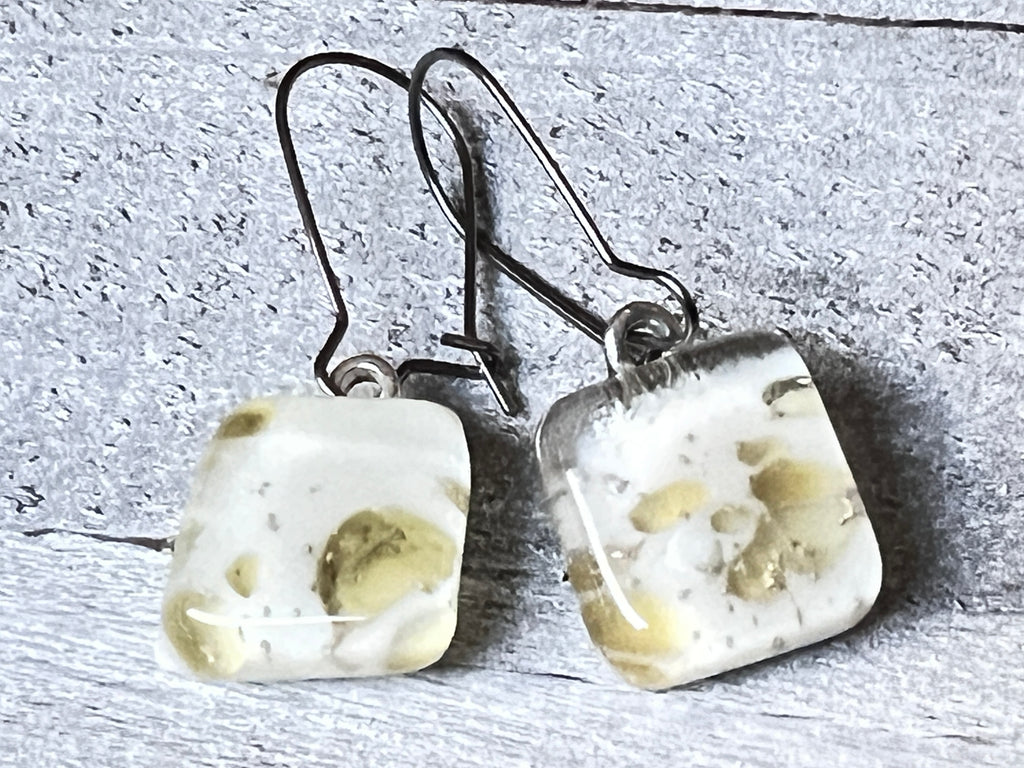 Fused Glass Earrings ~Treasures In The Sand