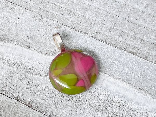 Fused Glass Mini Pendant~Watermelon