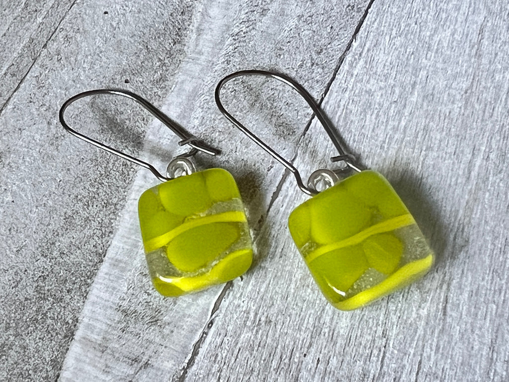 Fused Glass Earrings~ Carefree Caribbean