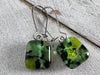 Fused Glass Earrings~ Glam Camo