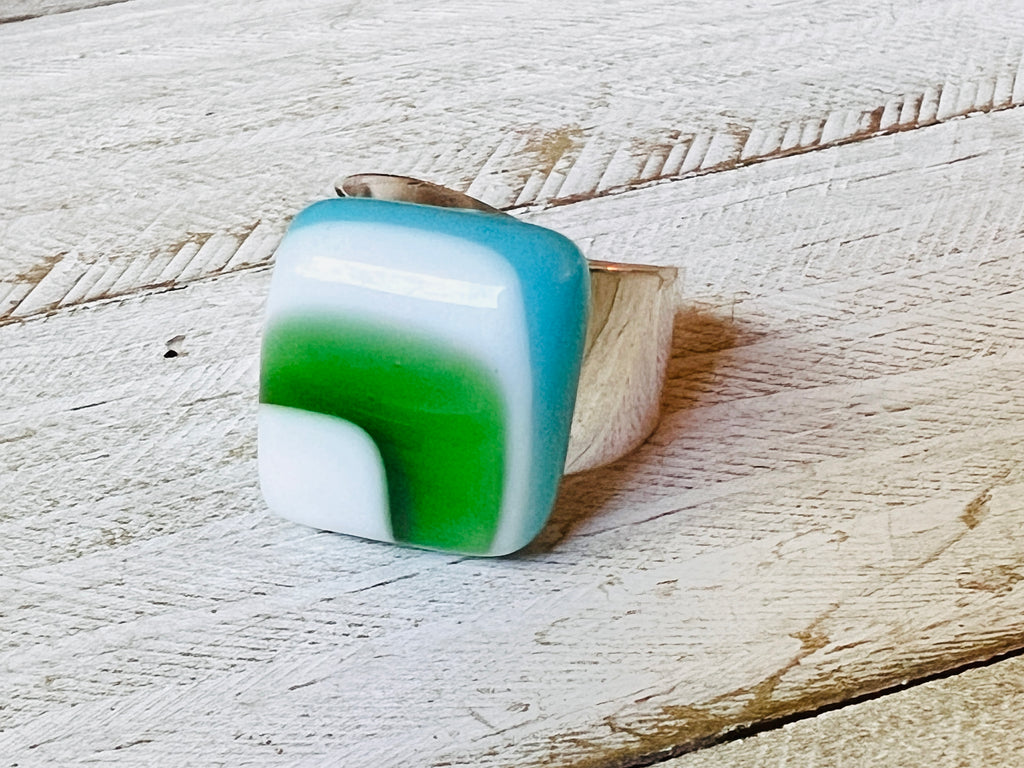 Fused Glass Adjustable Ring~MOD