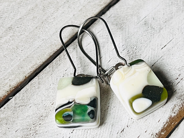 Fused Glass Earrings~Life In A Northern town.