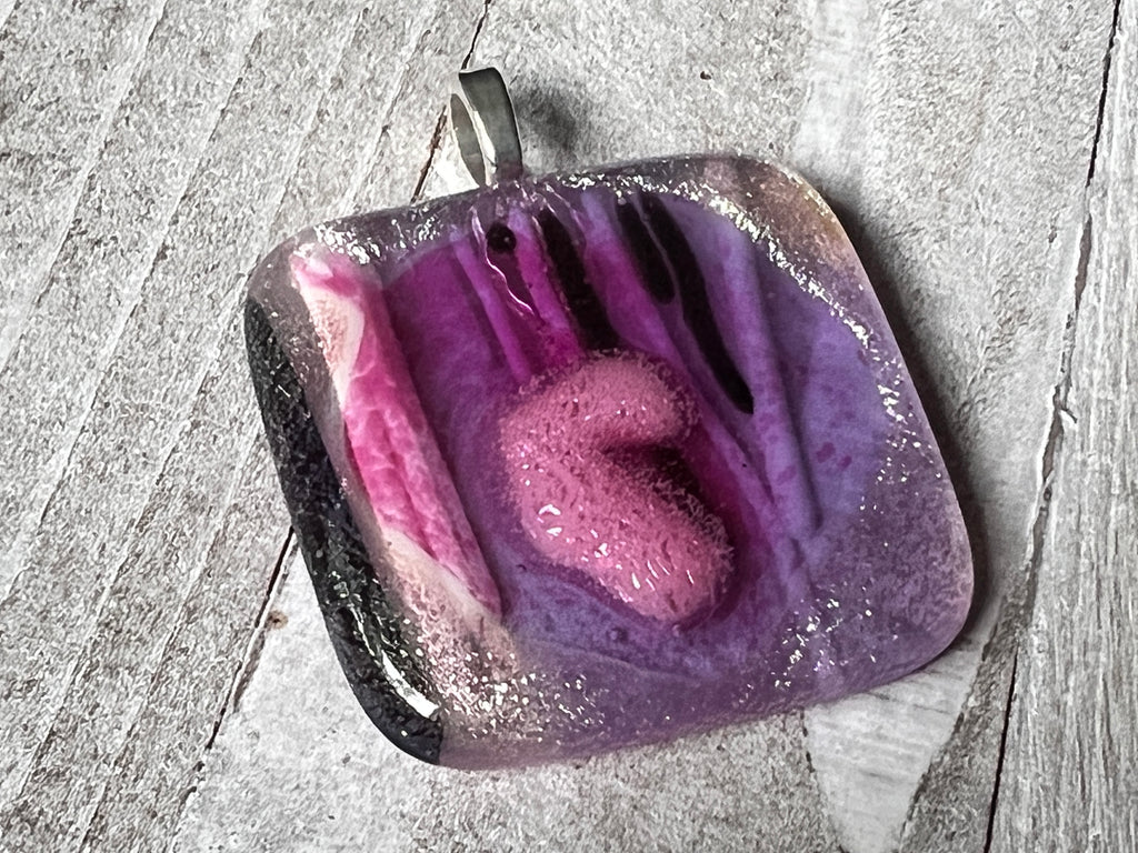 Fused Glass Pendant~Sparkle