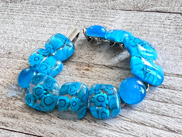 Fused Glass  Bracelet~Treasures In The Sand