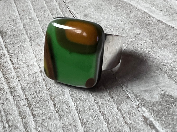 Fused Glass Ring~Fall MOD