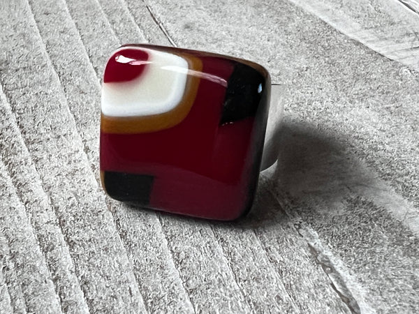 Fused Glass Ring~Fall MOD