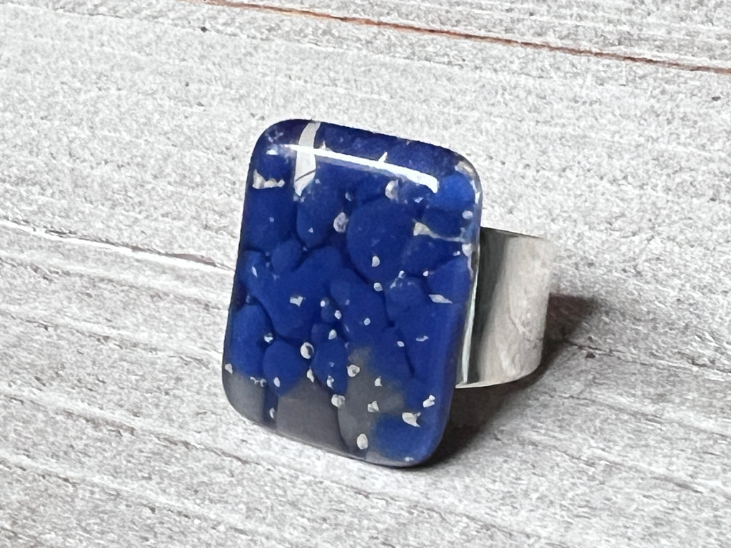 Fused Glass Ring~ Coast Of Marseilles