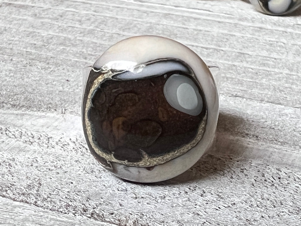 Fused Glass Adjustable Ring~ In The Flow