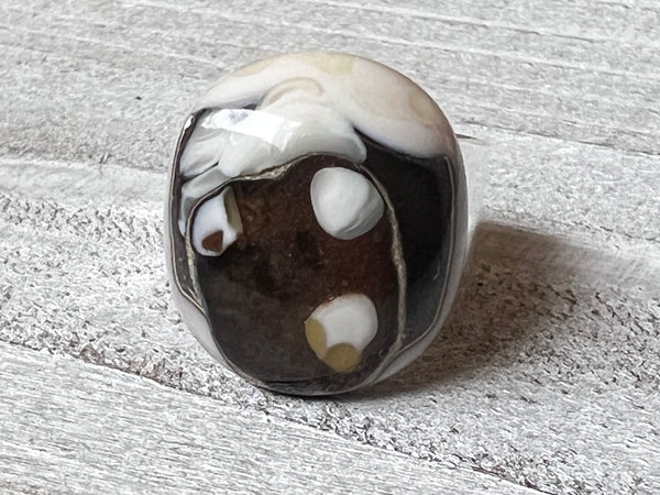 Fused Glass Adjustable Ring~ In The Flow