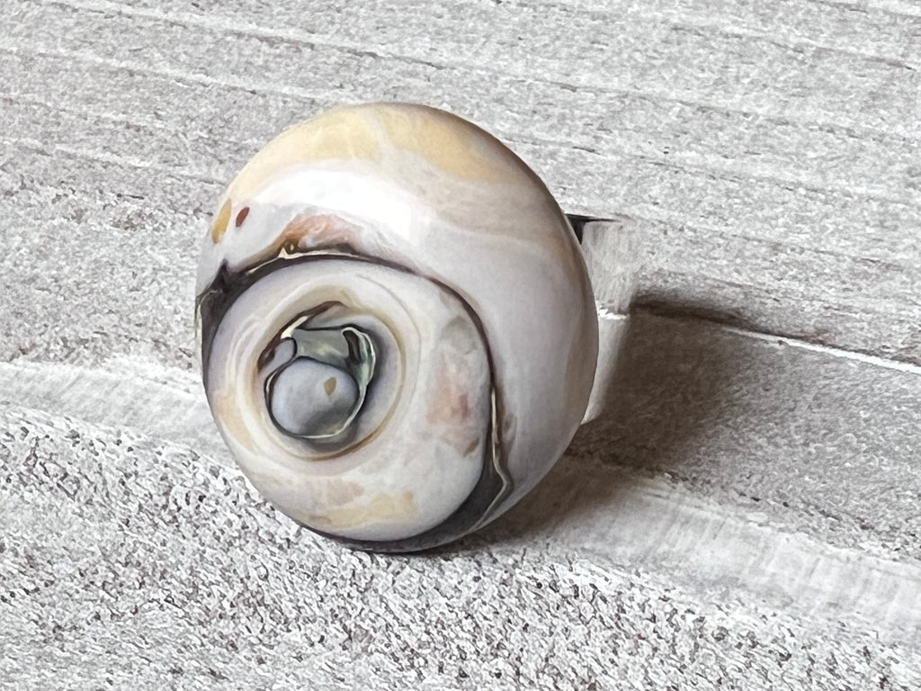 Fused Glass Adjustable Ring~ In The Flow