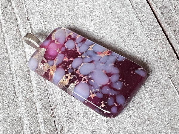 Simply Elegant Multi Pink & Purple Glass Pendant