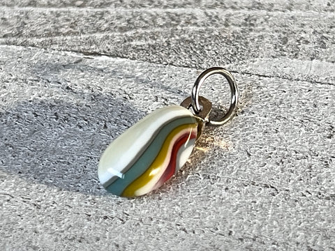 Fused Glass Mini Pendant~Be Bold