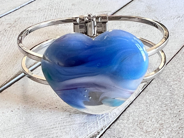 Fused Glass Spring Bracelet~In The Flow