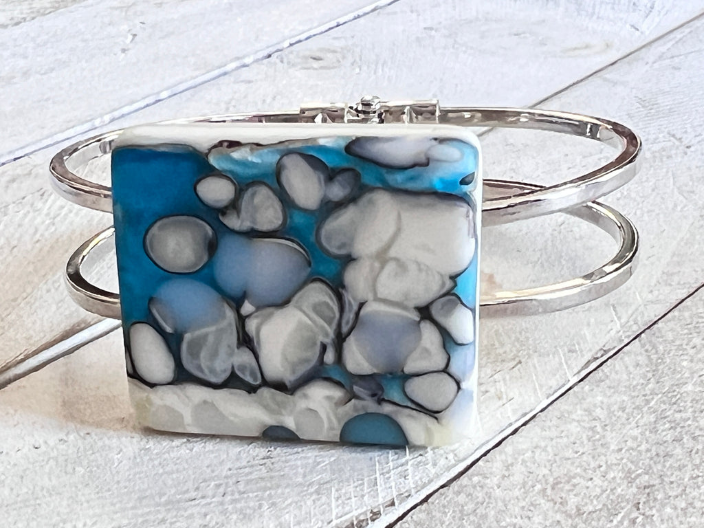 Fused Glass Spring Bracelet~Oyster Collection