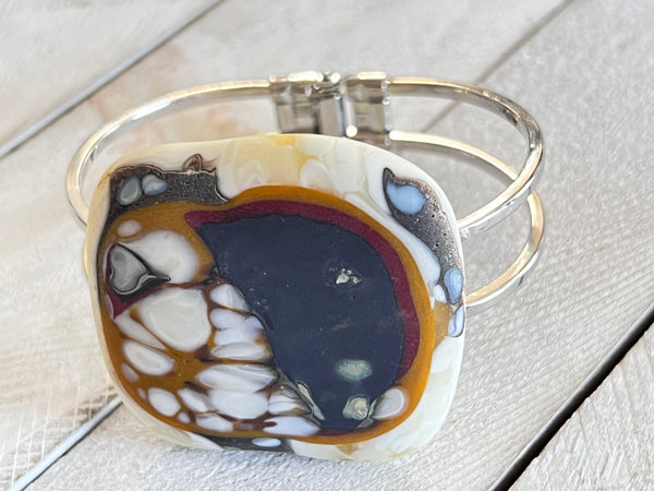 Fused Glass Spring Bracelet~Oyster Collection