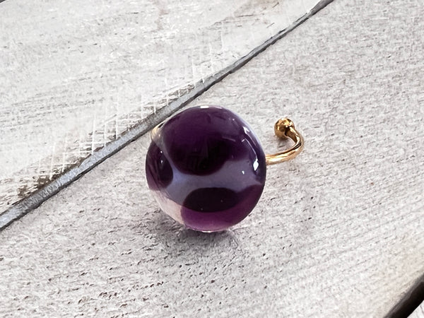 Fused Glass Stackable Ring~Purple