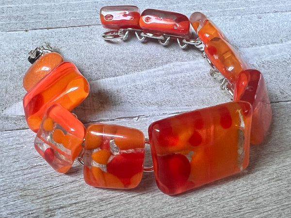 Fused Glass Bracelet~Bright Sunshiny Day