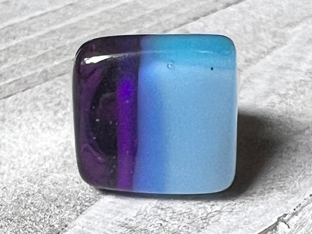 Lake Life  Fused Glass Adjustable Ring~