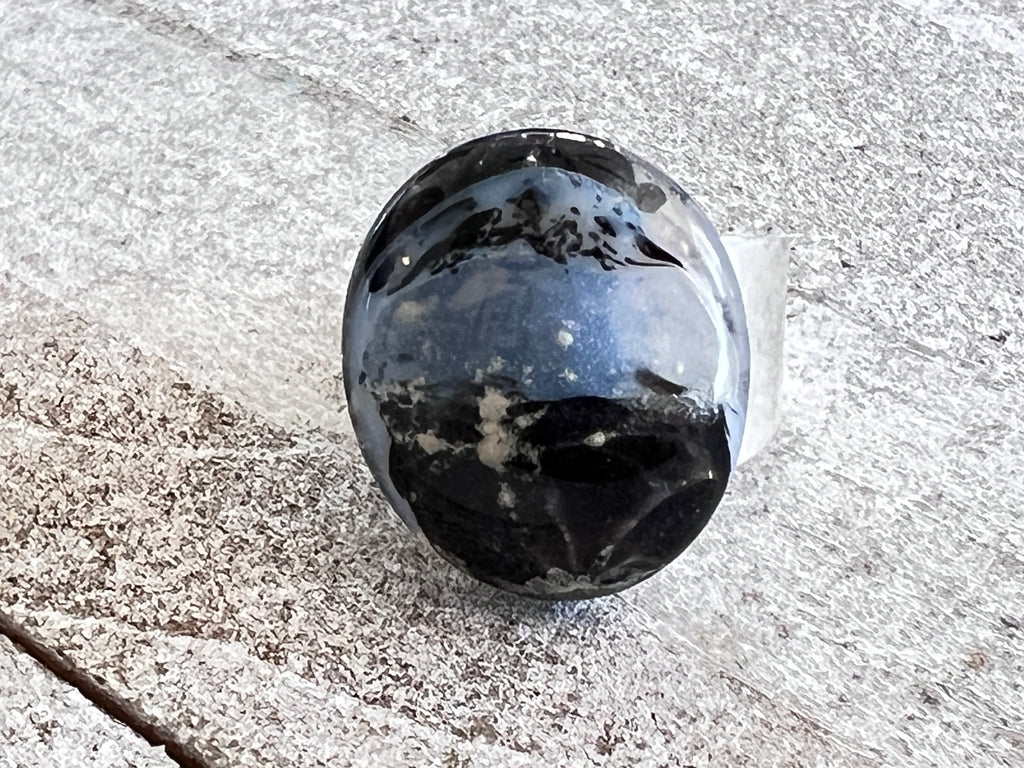 Fused Glass Black Ring