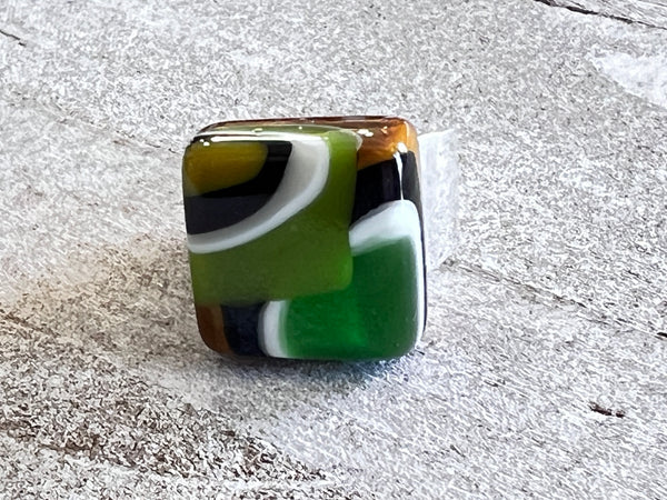 Fused Glass Ring~Fall MOD