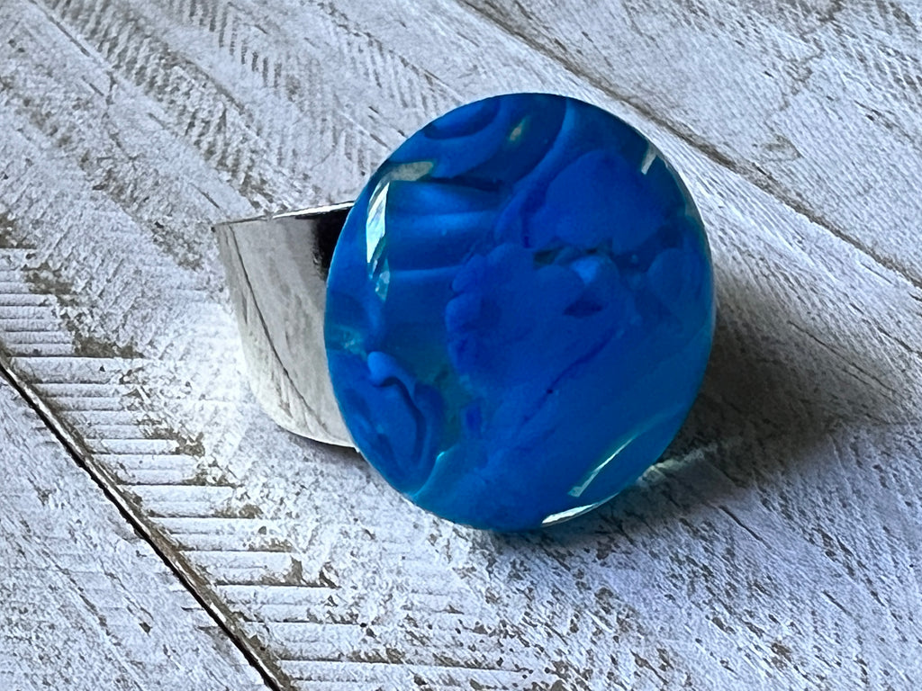 Adjustable Glass Ring~ Salento coast