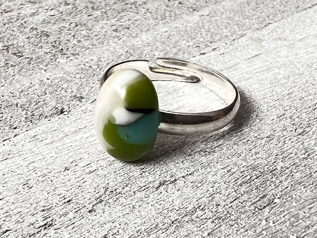 Adjustable Fused Glass Ring
