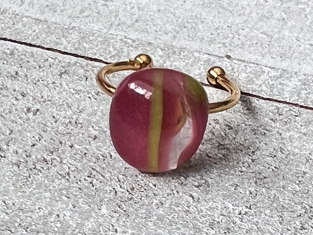 Fused Glass Ring~ Watermelon