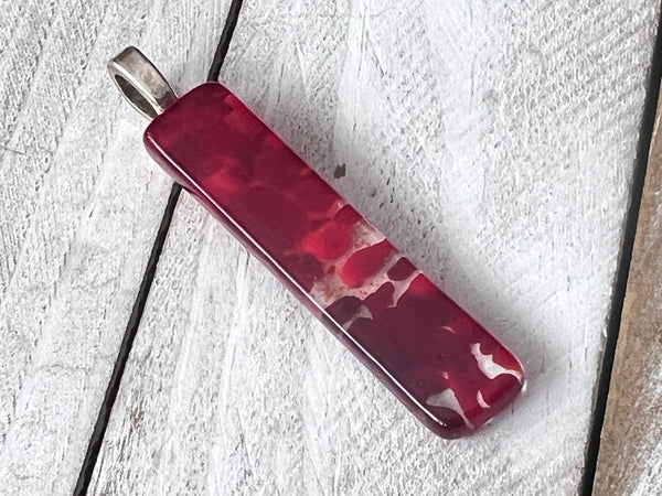 Fused Glass Pendant~I heart