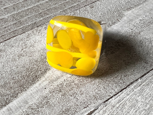 Fused Glass Ring~Go Pack Go!