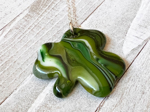 Feeling Lucky~Thick Fused Glass Pendant