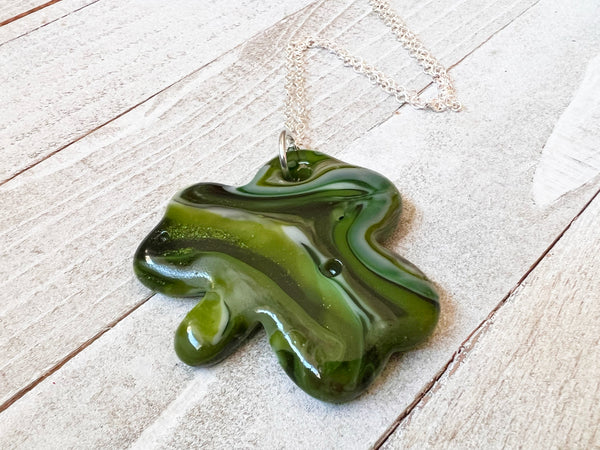 Feeling Lucky~Thick Fused Glass Pendant