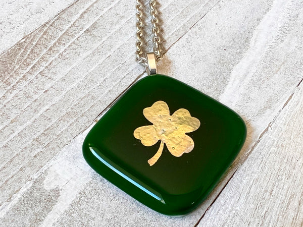 Get Lucky! Fused Glass Pendant