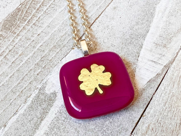 Get Lucky! Fused Glass Pendant