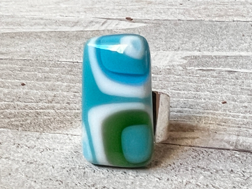 Fused Glass Adjustable Ring~MOD