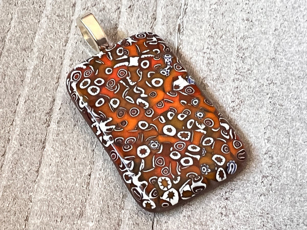 Fused Glass Pendant~Pumpkin Spice