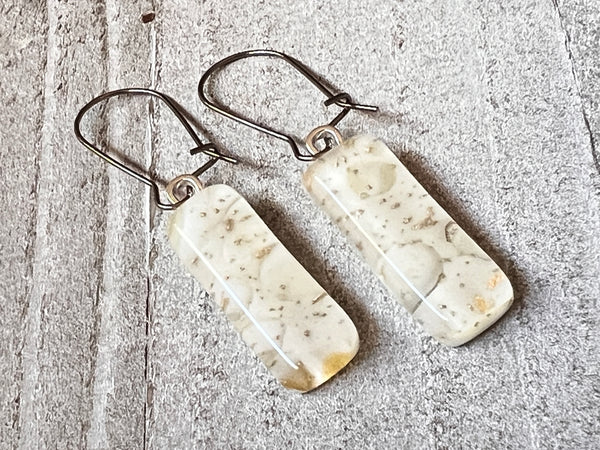 Fused Glass Earrings ~Treasures In The Sand