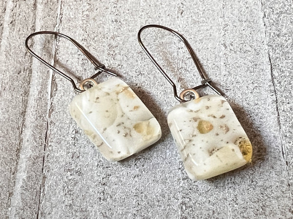 Fused Glass Earrings ~Treasures In The Sand