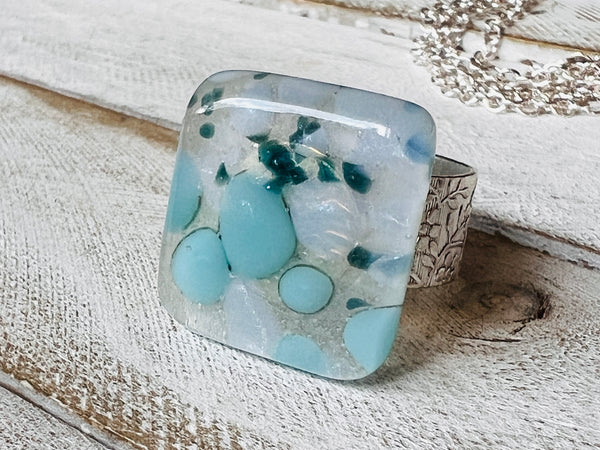 Fused Glass Ring~Southern Sky